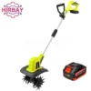 20v Handheld Electric Ripper Cultivator Garden Rotary Tiller Cordless Weeder Garden Tractor Power Tool Portable Grass