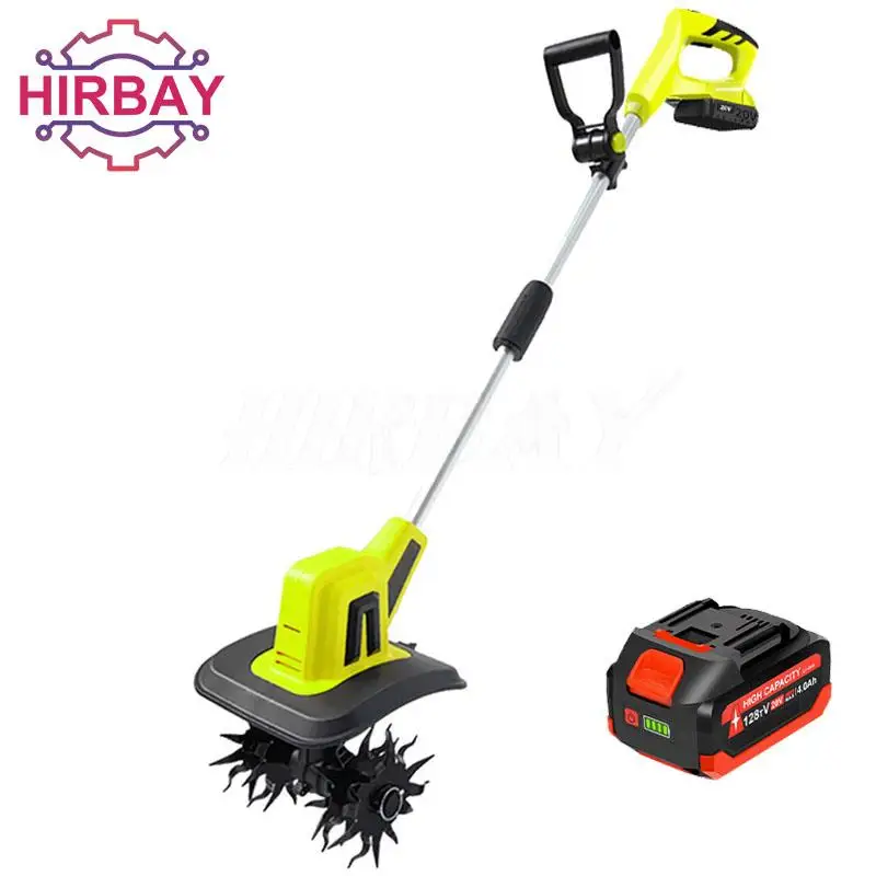 20v Handheld Electric Ripper Cultivator Garden Rotary Tiller Cordless Weeder Garden Tractor Power Tool Portable Grass