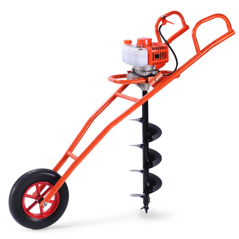 78cc Earth Auger Agricultural Hole Digging Machine Two Stroke Gasoline Ground Drill Garden Tool Machine