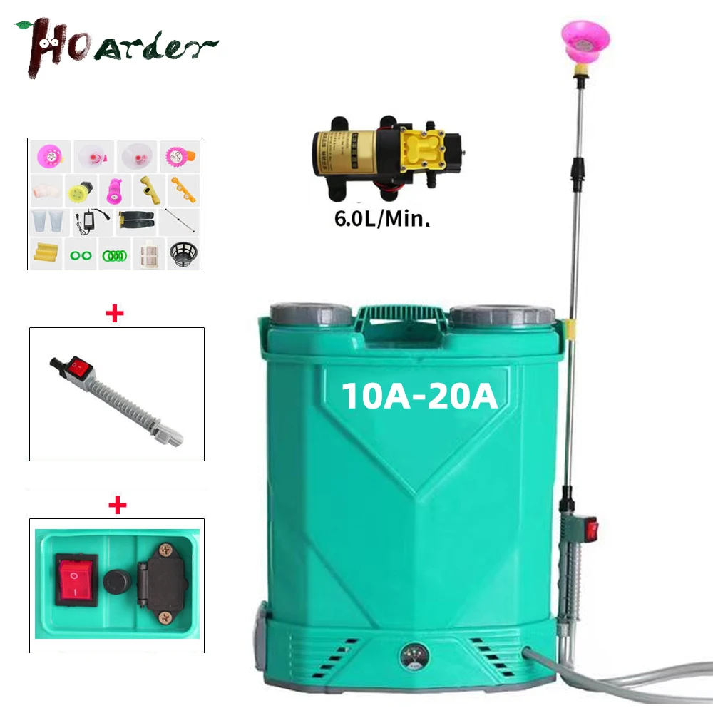 Hoarder 20l Electric Agricultural Garden Sprayer Rechargeable Adjustable Garden Tool High Pressure Atomizing Watering Spray